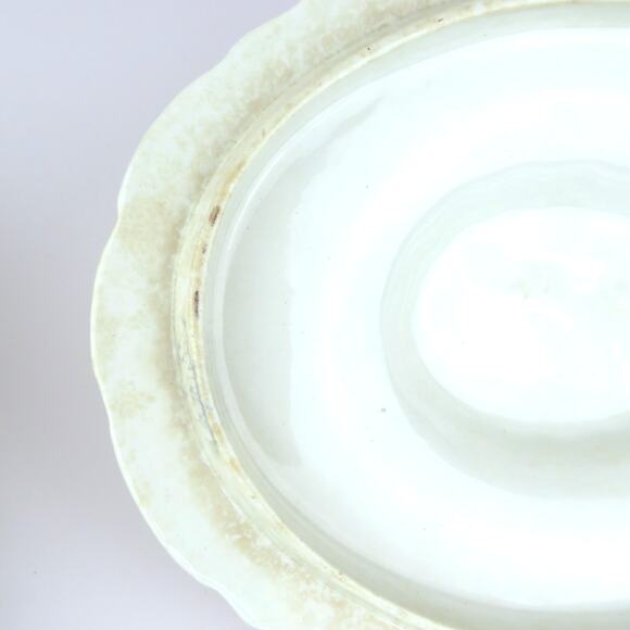 John Maddock Sons Royal Vitreous Covered Vegetable Bowl Ironstone Floral Antique - Picture 12 of 16